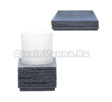 Набор Стакан Ridder Brick 22150107 серый + Мыльница 22150307 серая
