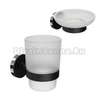 Набор Стакан Fora Lord FOR-LORD044BL + Мыльница FOR-LORD036BL