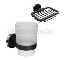 Набор Стакан Fora Lord FOR-LORD044BL + Мыльница FOR-LORD040BL