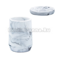 Набор Стакан Ridder Toscana 2154101 белый + Мыльница 2154301 белая