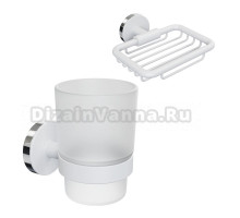 Набор Стакан Fora Lord FOR-LORD044WT + Мыльница FOR-LORD040WT