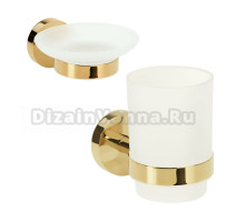 Набор Стакан Bemeta Brilo 161110012 gold polished + Мыльница 161108042 полированное золото