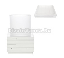 Набор Стакан Ridder Brick 22150101 белый + Мыльница 22150301 белая