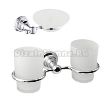 Набор Стакан Sapho Diamond 1317-05 хром + Мыльница 1317-02 хром