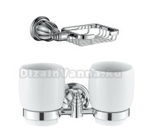Набор Стакан Rush Socotra ST12320 двойной + Мыльница ST12410