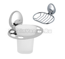 Набор Стакан Haiba HB16 06-1 с держателем зубных щеток + Мыльница 02-1