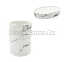 Набор Стакан Bath Plus Marmo W-CE2112AA-TB + Мыльница W-CE2112AA-SD