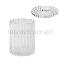 Набор Стакан Ridder Vilma 2167100 прозрачный + Мыльница 2167300 прозрачная