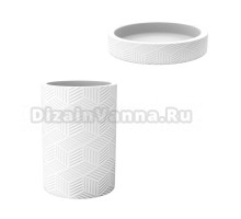 Набор Стакан Fora Delicate FOR-DLW044 белый + Мыльница FOR-DLW036 белая