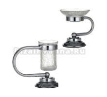 Набор Стакан Boheme Murano 10911-CR + Мыльница 10910-CR