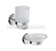 Набор Стакан IDDIS Sena SENSSG1i45 матовое стекло + Мыльница SENSSG0i42 матовое стекло