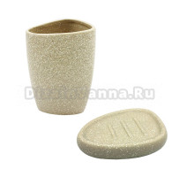 Набор Стакан Bath Plus Sabbia W-CE2344BA-TB + Мыльница W-CE2344BA-SD