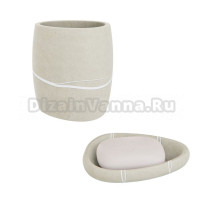 Набор Стакан Fora Line FOR-LN044NAT + Мыльница FOR-LN036NAT