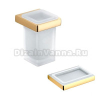 Набор Стакан Colombo Design Lulu B6202.gold + Мыльница B6201.gold