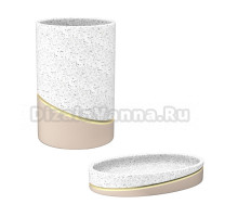 Набор Стакан Fora Terrazzo FOR-TRZ044 + Мыльница FOR-TRZ036