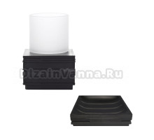 Набор Стакан Ridder Brick 22150110 черный + Мыльница 22150310 черная