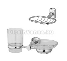 Набор Стакан Wasserkraft Oder K-3026 с мыльницей + Мыльница K-3069
