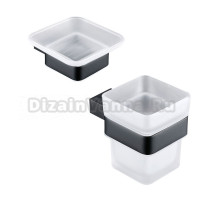 Набор Стакан Allen Brau Infinity 6.21002-31 черный + Мыльница 6.21004-31 черная