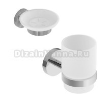 Набор Стакан Cezares Relax TUMS-01 хром + Мыльница SODS-01 хром