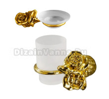 Набор Стакан Art&Max Rose AM-0914-Do + Мыльница AM-B-0915-Do