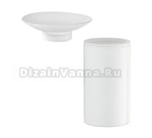 Набор Стакан Boheme Uno 10982-MW matt white + Мыльница 10981-MW matt white