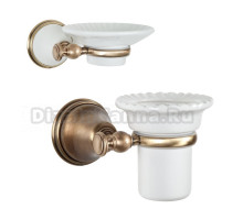 Набор Стакан Tiffany World Harmony TWHA109br + Мыльница TWHA106bi/br