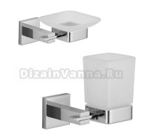 Набор Стакан Savol 65 S-06558A хром + Мыльница a S-06559A хром