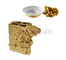 Набор Стакан Art&Max Rose AM-0091B-Do для зубных щеток + Мыльница AM-B-0915-Do