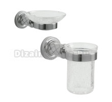 Набор Стакан Boheme Murano 10904-W-CR хром + Мыльница 10903-W-CR хром