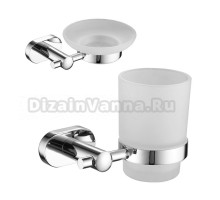 Набор Стакан BELZ B900 B90006 хром + Мыльница B90002 хром