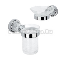 Набор Стакан Boheme Murano Cristal 10904-CRST-CH хром + Мыльница 10903-CRST-СH хром