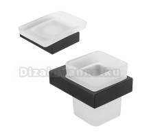 Набор Стакан Cezares Slider TUMS-GM оружейная сталь + Мыльница SODS-GM оружейная сталь