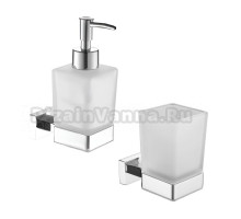 Набор Стакан BELZ B902 B90206 хром + Дозатор B90227 хром
