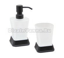 Набор Стакан Wasserkraft Amper K-5428black + Дозатор K-5499 black