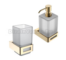 Набор Стакан Boheme Q 10944-G + Дозатор 10957-MG Matt Gold