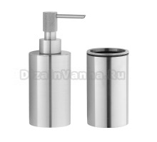Набор Стакан Boheme Uno 10982-NB nikel brush + Дозатор 10980-NB nikel brush