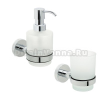 Набор Стакан Fixsen Comfort Chrome FX-85006 хром + Дозатор FX-85012 хром