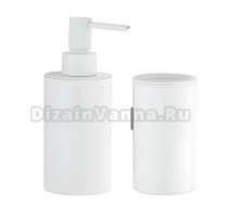 Набор Стакан Boheme Uno 10974-MW matt white + Дозатор 10980-MW matt white
