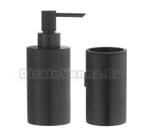 Набор Стакан Boheme Uno 10974-B black + Дозатор 10980-B black