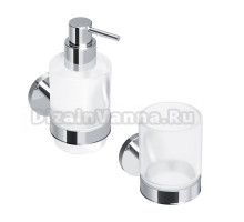 Набор Стакан AM.PM X-Joy A85A34300 хром + Дозатор A85A36900 хром