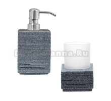 Набор Стакан Ridder Brick 22150107 серый + Дозатор 22150507 серый