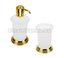 Набор Стакан Colombo Design Hermitage золото + Дозатор золото