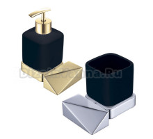 Набор Стакан Boheme New Venturo 10314-CR-B + Дозатор 10317-G-B