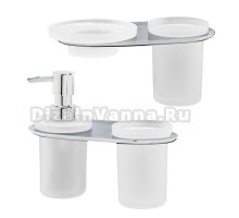 Набор Стакан Wasserkraft Kammel K-8326 с мыльницей + Дозатор K-8389 со стаканом