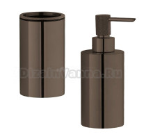 Набор Стакан Boheme Uno 10982-SGM shine gun metal + Дозатор 10980-SGM shine gun metal