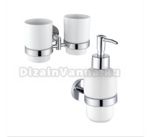 Набор Стакан Allen Brau Priority 6.31003-00 двойной, хром + Дозатор 6.31006-00 хром