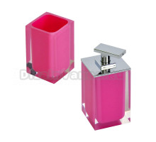 Набор Стакан Ridder Colours 22280102 розовый + Дозатор 22280502 розовый