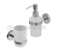 Набор Стакан Cezares Relax TUMS-01 хром + Дозатор SOIS-V-01 хром