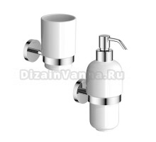 Набор Стакан AQUATEK Бетта AQ4604CR хром + Дозатор AQ4605CR хром