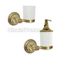 Набор Стакан Boheme Hermitage Bronze 10323 + Дозатор 10337